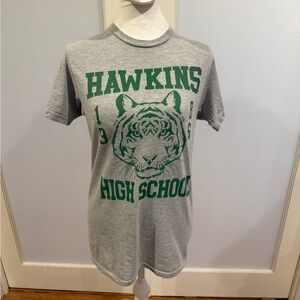 Hawkins High School Kids T-Shirt - Gray & Green